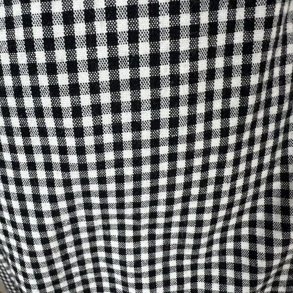 Urban Outfitters Silence Noise Gingham Black Plaid Tapered Trousers Pants Size 4 - Picture 6 of 13